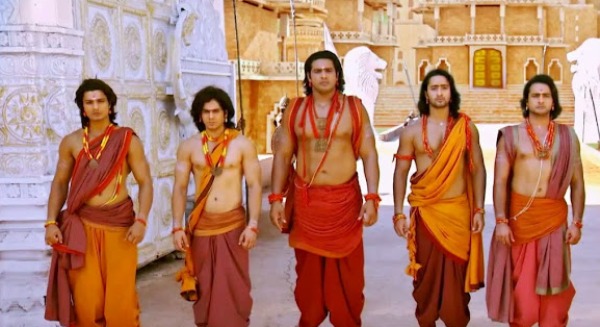 when-draupadi-was-serve-to-five-pandavas-indian-television-pinterest